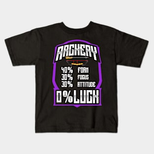 Archery Archer 40% Forn 30% Focus 30% Attitude 0% Luck Kids T-Shirt